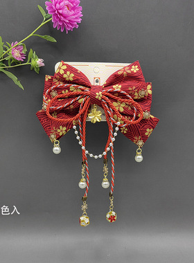 和风发饰复古蝴蝶结日系汉服