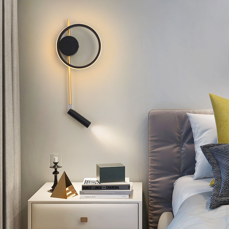 北欧现代简约卧室床头灯客厅背景墙壁灯设计师艺术装饰灯个性创意