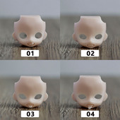 GSC开嘴脸ob11脸壳开眼带口腔吐舌脸12分bjd娃头粘土人DIY空白脸