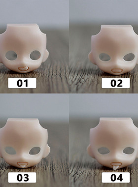 GSC开嘴脸ob11脸壳开眼带口腔吐舌脸12分bjd娃头粘土人DIY空白脸