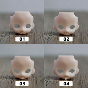 GSC开嘴脸ob11脸壳开眼带口腔吐舌脸12分bjd娃头粘土人DIY空白脸