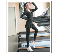 健身房加大码跑步宽松速干瑜伽套装胖mm女200斤喻咖运动锻炼衣服