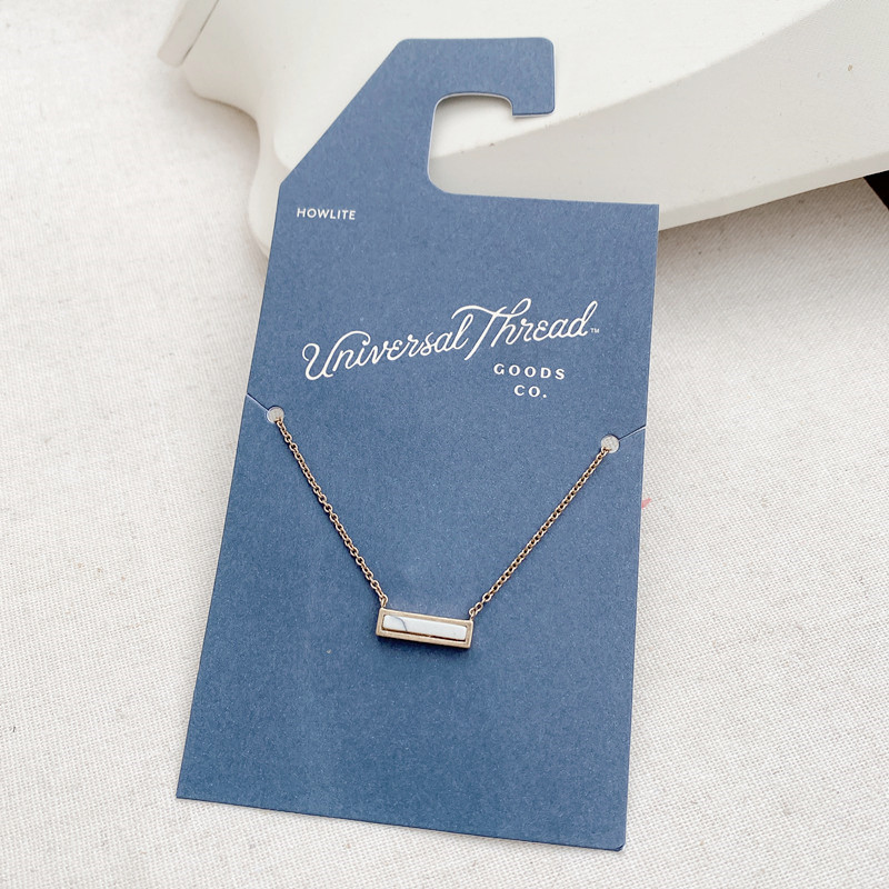 美国潮牌【Universal Thread】原单设计天然石几何吊坠项链