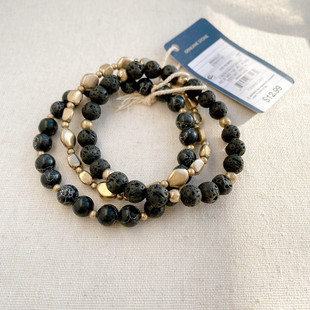 原单牛仔设计天然石弹力手链 Thread 美国潮牌 Universal