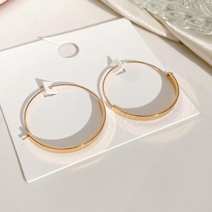 时尚几何光面心仪饰耳饰简约设计感港风女百搭日韩霸气耳环