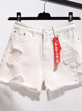 Large size 5xl 4xl 3xl 2xl women sexy ripped denim shorts