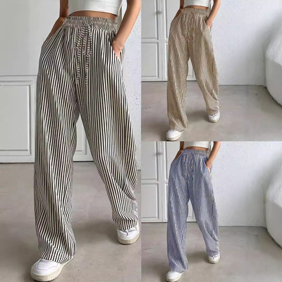 Striped casual pants straight leg pants 条纹休闲长裤直筒裤