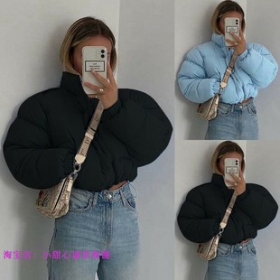 zippered neck pocket elastic jacket Fashionable cotton stand