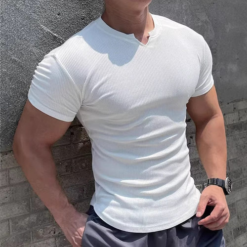 men's summer striped slim fit quick drying casual top vest