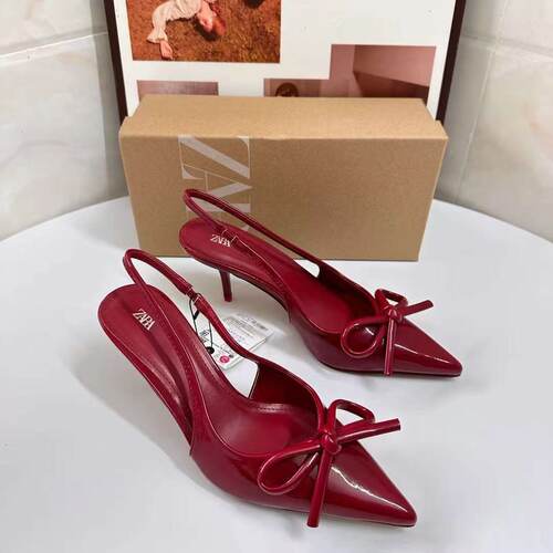 shallow high heele shoes pointed toe straight buckle sandals