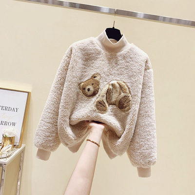 女童卫衣加绒加厚2025新款儿童