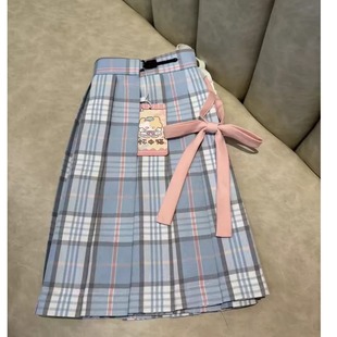 晴天jk格裙半身裙制服女生夏季 胖MM大码 学院风日系甜美a字百褶裙
