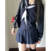 衬衫 长短袖 绀色黑色日系学院风穿搭绀JK裙短裙 JK制服套装 胖MM大码