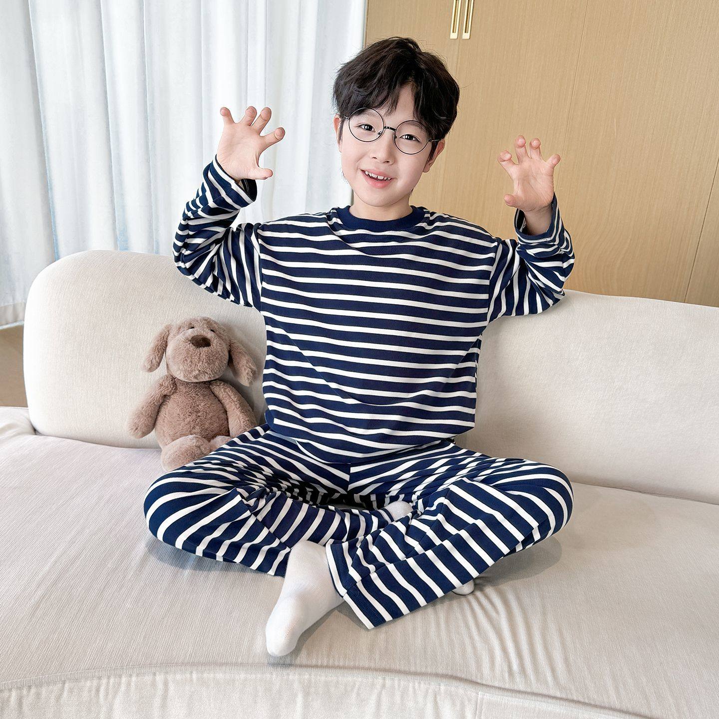 2025长袖德绒睡衣秋冬款男童秋衣秋裤男孩套装保暖内衣秋款家居服,童装/婴儿装/亲子装,家居服套装,淘宝优惠券,粉丝福利购,淘宝优惠卷