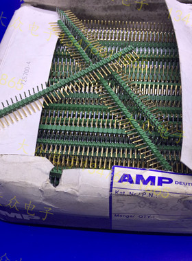 美国AMP 单排弯针1X50P  2.54,mm 处理价