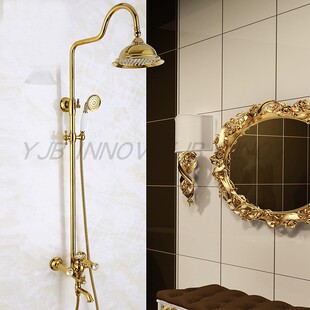 淋浴花洒套装淋浴器升降水龙头花洒金色/铬色广东开平家装卫浴用