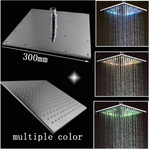 七彩带灯花洒天花顶喷莲蓬喷头