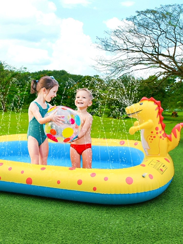 Дорожная игрушка, надувной динозавр, фонтан, бассейн, популярно в интернете