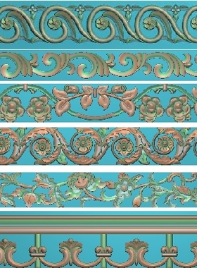 精雕浮雕图石雕图1元一张MMCT700木线线条长条洋花石膏线