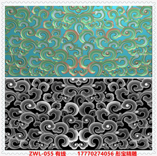 祥云底纹精雕图灰度图浮雕图 洋花底纹精雕图电脑雕刻文件图