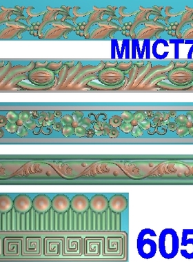 精雕浮雕图石雕图1元一张MMCT700木线线条长条洋花石膏线