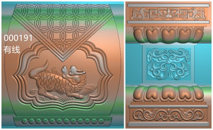 麒麟石凳精雕图莲花座石雕浮雕图灰度图 有线