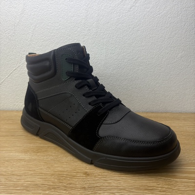 Hush Puppies暇步士男鞋高帮系带软底防滑短靴B7H05