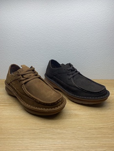 CAT卡特彼勒男鞋 圆头低帮户外运动春秋 头层牛皮厚底系带休闲单鞋