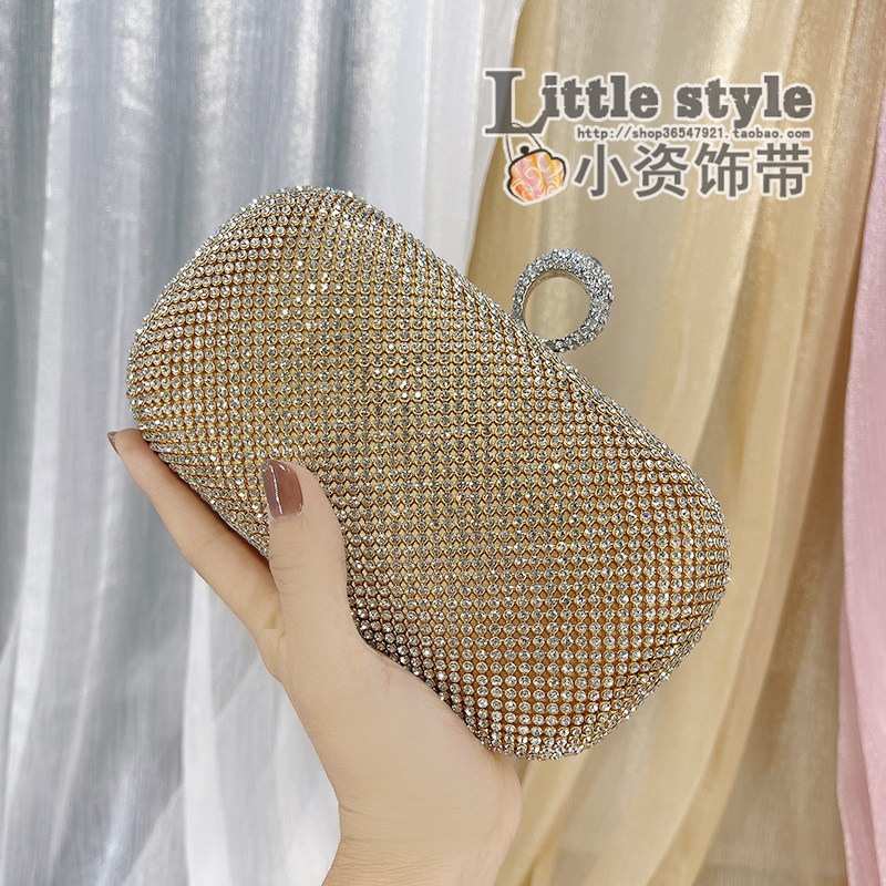 镶钻闪钻单头 仙女裙子手拎包腋下手拿聚会迷你包