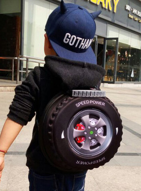 个性儿童书包轮胎书包旅行双肩背包宝宝书包 幼儿园书包 男孩书包