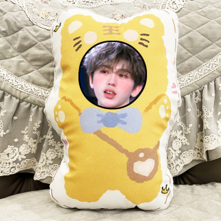 发照片定做蔡徐坤人偶可拆洗抱枕沙靠垫可爱卡通Q版情人生日礼物