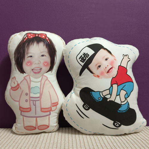 diy定制抱枕宝宝照片可印定做宠物娃娃人形玩偶异形 生日礼物靠枕