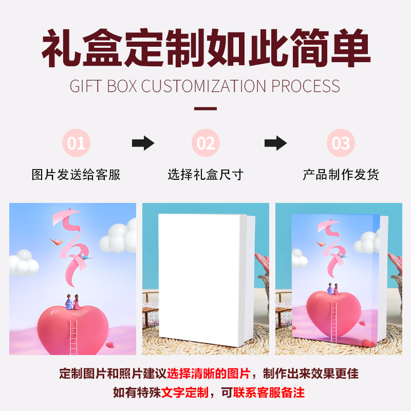 【来图定制】白底礼物盒空盒礼品包装盒个性创意精美礼盒商业定制