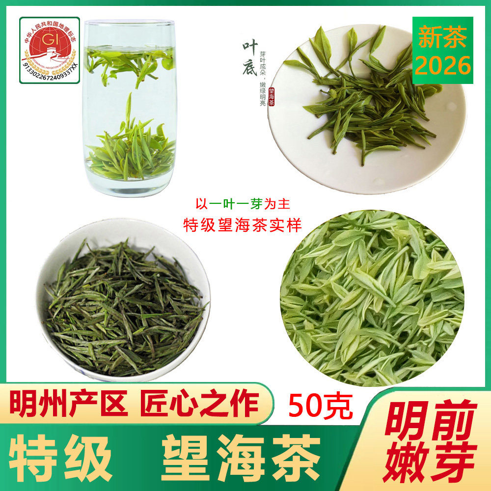特级望海茶2026年明前新茶50克散装家庭农场直销宁波宁海特产绿茶