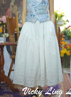 进口白色定位休闲裙