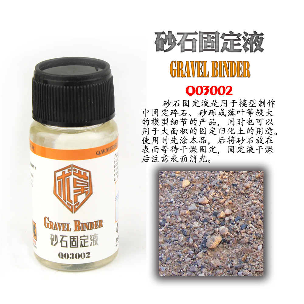 現貨 鋼鐵蒼穹 泉微 Q03002 模型專用砂石固定液 40毫升