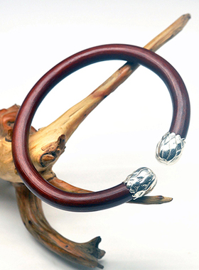 野生西藏无节民族风鸡血藤手镯