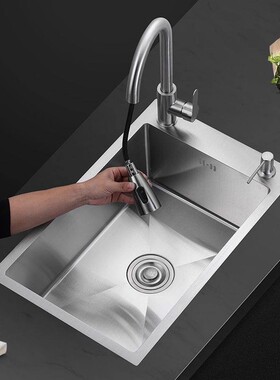 65x39 68x39 71x38 78x43 75x40厨房单盆水槽不锈钢拉丝加厚大单