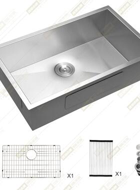 33x37x38x43x44x44单槽厨房洗菜盆阳台吧台嵌入式台下水水池加厚