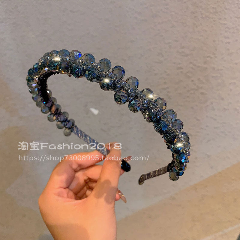 2024年新款水晶细边发箍洗脸精致水钻高级感头箍装饰品头饰女发饰
