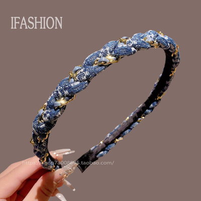 爆款月销10万件韩国进口牛仔发箍