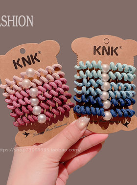KNK韩系珍珠发圈发绳高弹新款