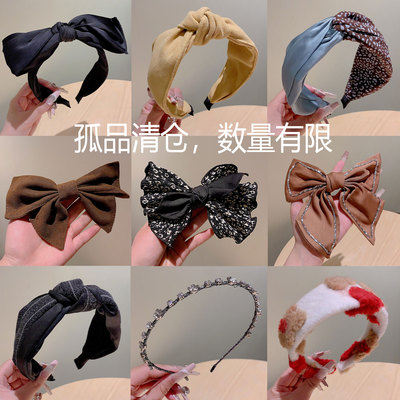 简约轻熟蝴蝶结宽边高颅顶发箍