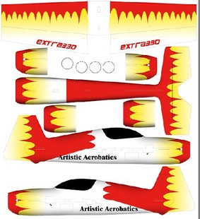 写真涂装经典330 板身固定翼3D 飞机 模型 图纸