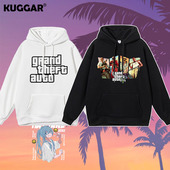 衫 侠盗猎车手卫衣GTA5侠盗飞车游戏周边长袖 宽松连帽大码 衣服加绒