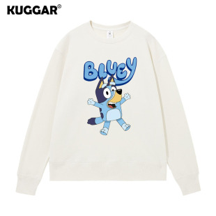Bluey布鲁伊一家联名圆领卫衣卡通周边童装长袖外套亲子衣服秋冬