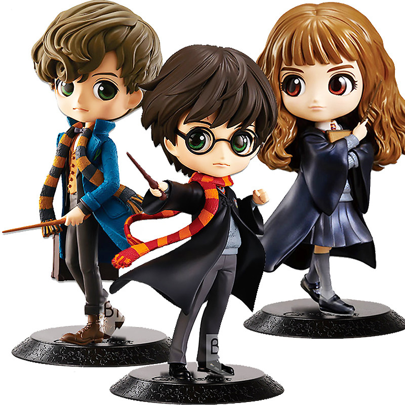 日本q版魔法城堡中世纪波特 赫敏纽特罗恩马尔福卡通公仔模型摆件