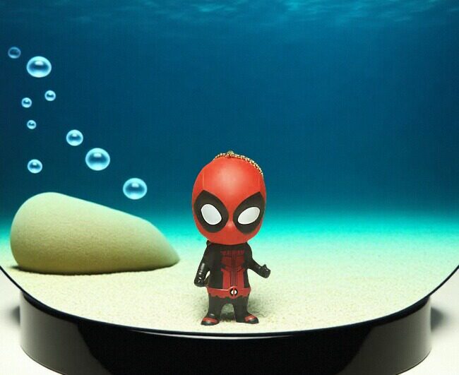 美国正版散货 死侍Deadpool 头部可动 卡通萌版包包挂链挂件