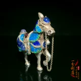 Сборник антиквариата старые серебряные голубые маленькие серебряные лошади ручной работы