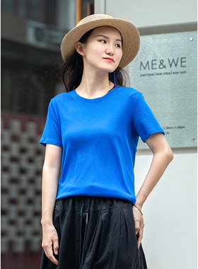 忘城9897座/面膜T恤/2022夏新款40支强捻棉圆领舒适T恤加色款